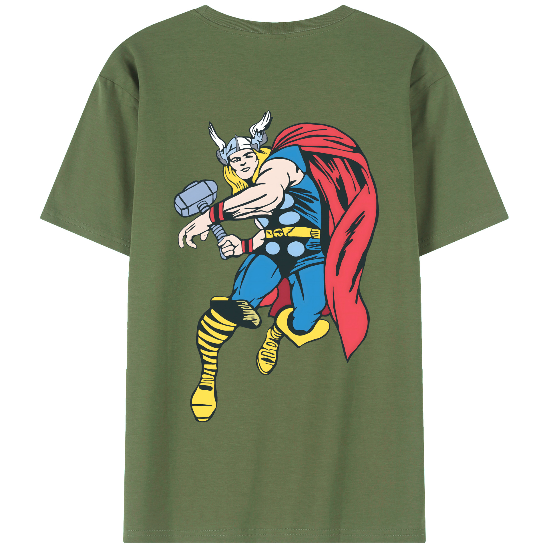 （画像用） アベンジャーズ The Avengers 綿100％ メンズ半袖Tシャツ（バックプリント） 通気性